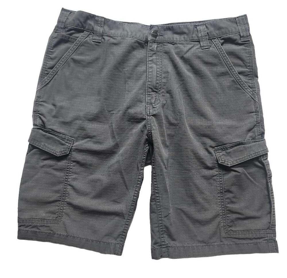 Carhartt Force Relaxed Fit Ripstop Cargo Work Shorts Gray Men's Size 38